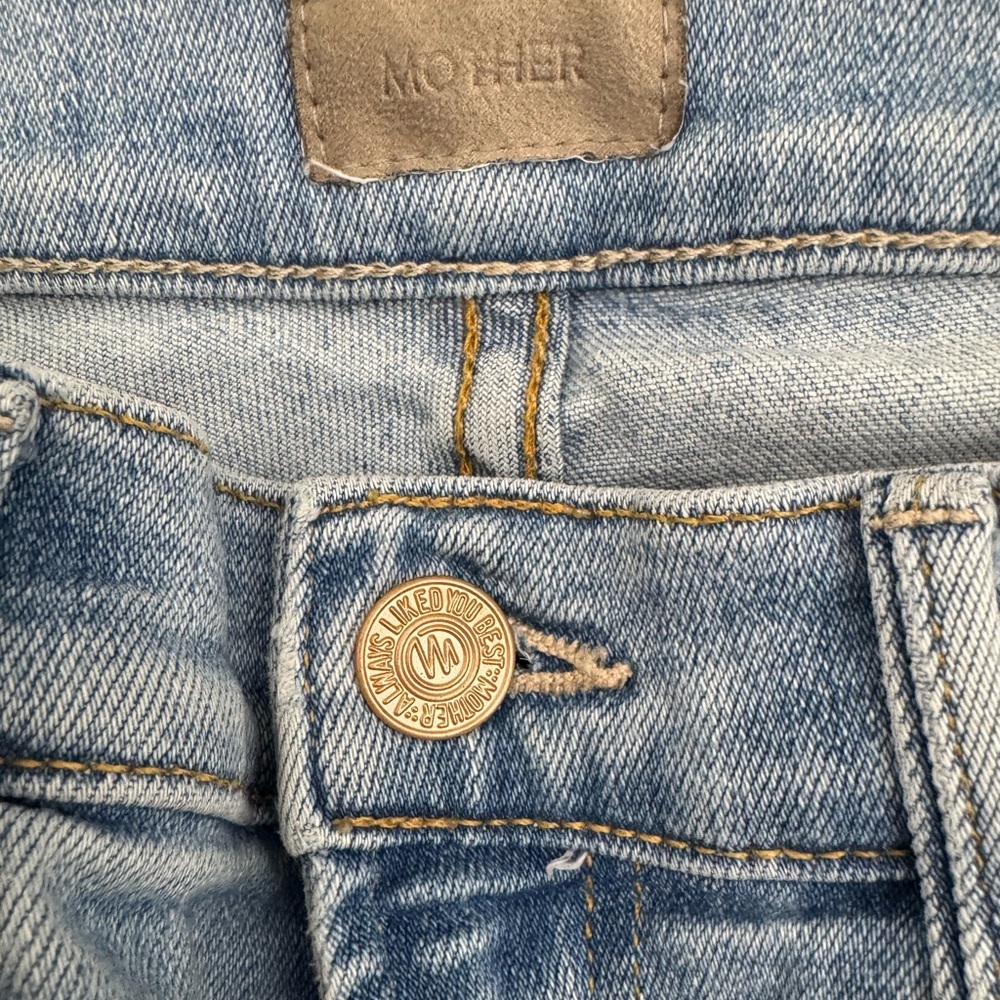 Mother The Stunner High Waist Skinny Jeans In Poisoned Petals Size 25 - Picture 10 of 14